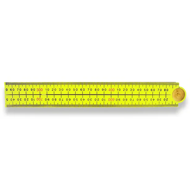 Komelon Folding Ruler 1M Hi Vis