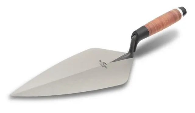 Marshalltown 34-12 Brick Trowel Wide London Pattern- Leather Hdl