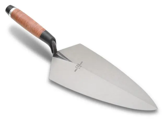 Marshalltown 19-12 Brick Trowel Philadelphia Pattern- Leather Hdl