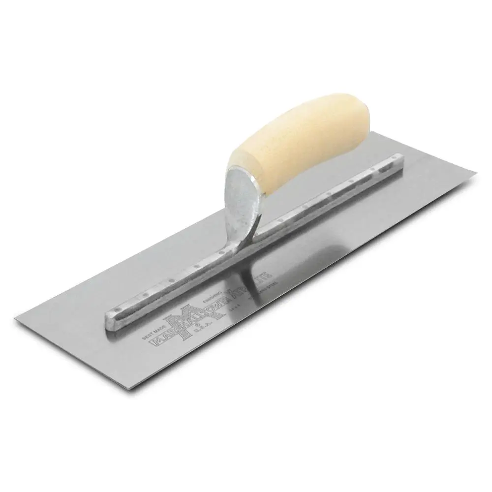 [MTMXS73SSH - 11502] Marshalltown 356 X 121mm Finishing Trowel WOOD HDL