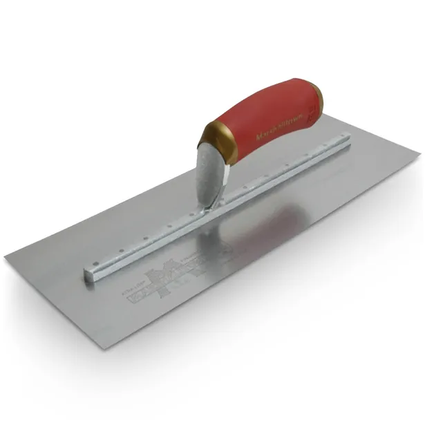 MARSHALLTOWN 356MM X 121MM FINISHING TROWEL P/SHAPE FLAT S/S D/SOFT HANDLE