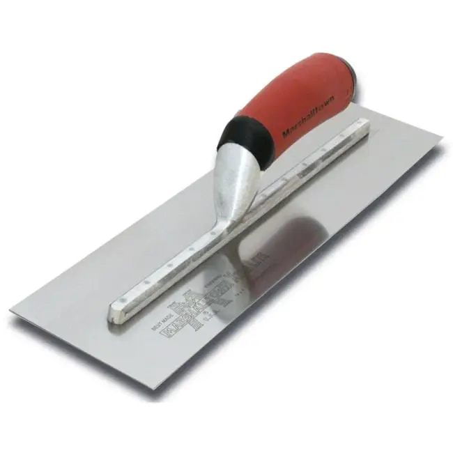 MARSHALLTOWN 279MM X121MM FINISHING TROWEL BRIGHT S/S DURASOFT HANDLE