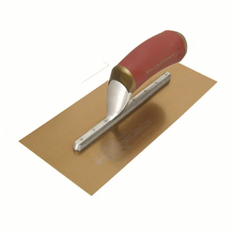 [MT13GSFPD - 12166] Marshalltown FINISHING TROWEL, 330X127MM P/SHAPE FLAT GOLD S/S D/SOFT