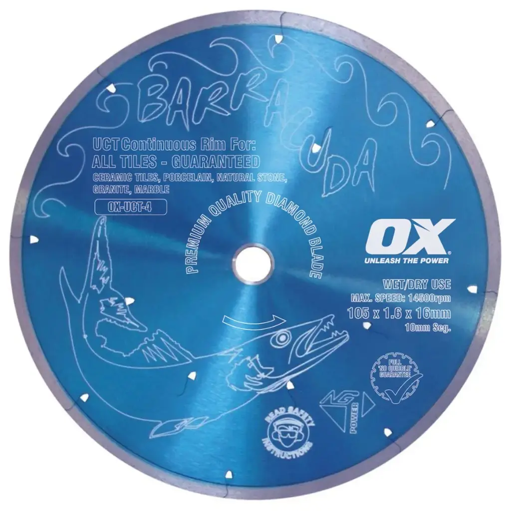 OX Ultimate UCT 9" Cont. Rim Diamond Blade - Ceramics
