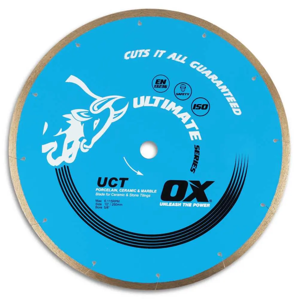 OX Ultimate UCT 10" Cont. Rim Diamond Blade - Ceramics