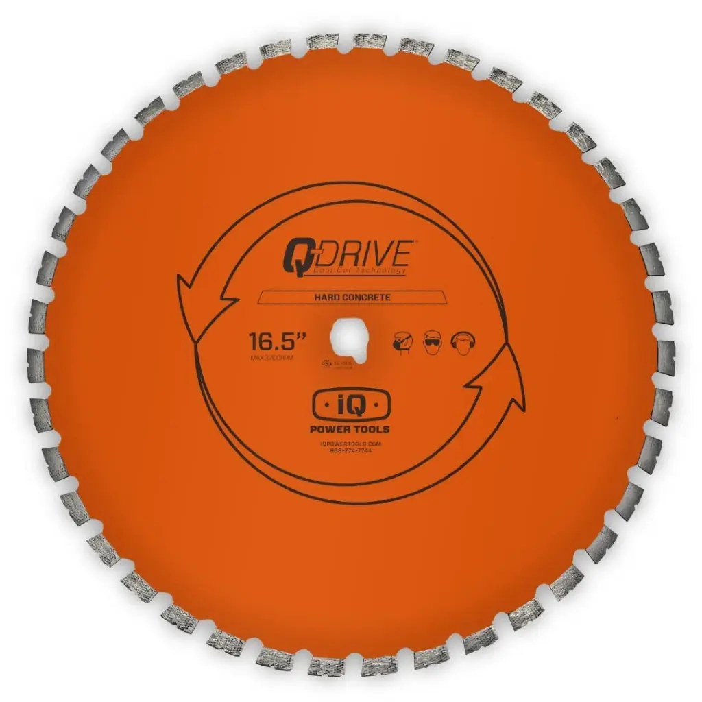 [IQ-DB420-HM2] IQ Power Tools Hard CONCRETE Blade ORANGE Silent 420mm (16")
