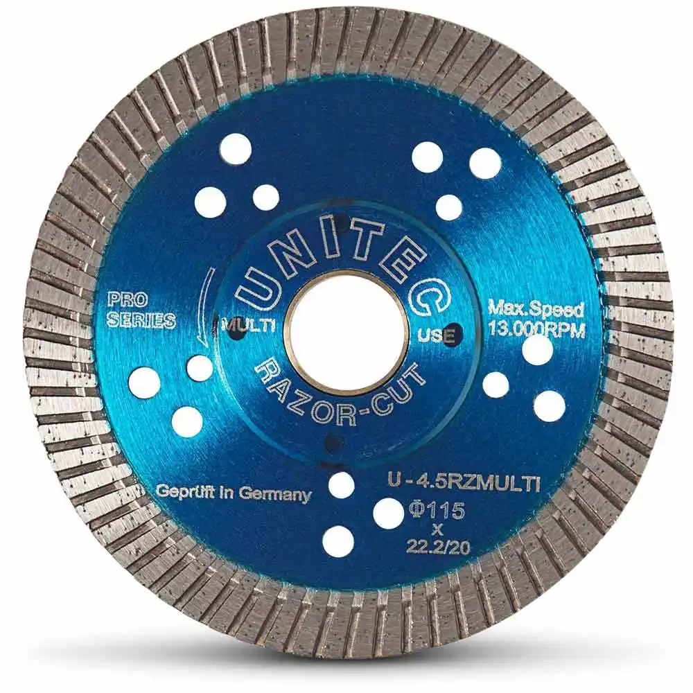 [U-4.5RZMULTI] Unitec 4.5" 115mm Razorcut Multi Turbo Diamond Blade