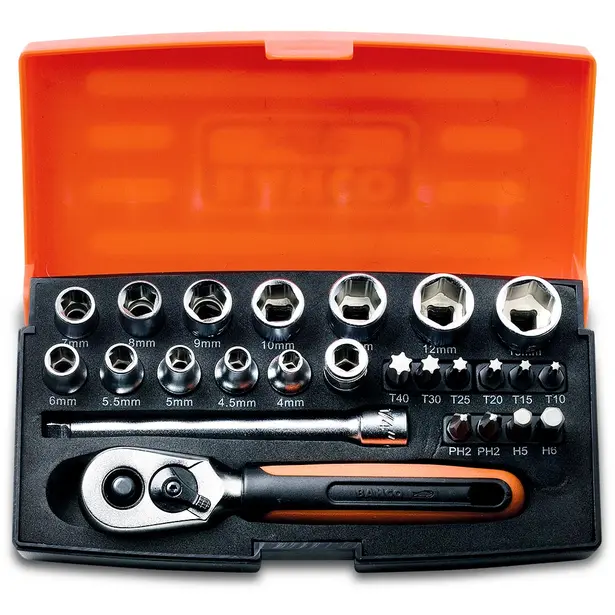 [SL25] BAHCO Socket Set 1/4" 25Pcs