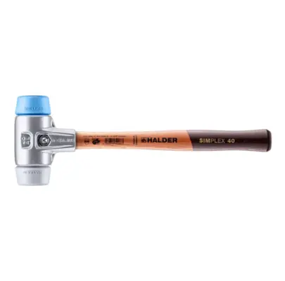 Halder Simplex soft-face mallet alum. housing/wood handle Ø 40 TPE-soft/TPE-mid