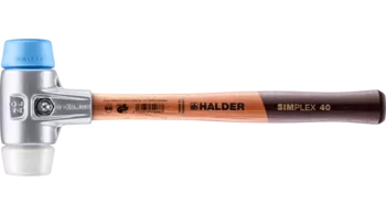 [HAL3117.040] Halder Simplex soft-face mallet alum. housing/wood handle Ø 40 TPE-soft/Superplastic