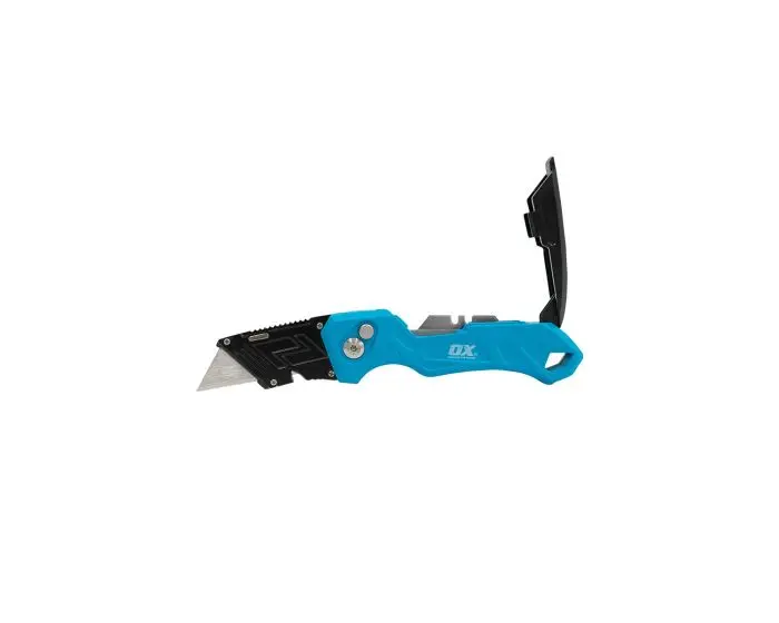 [OX-P224301] OX Pro Heavy-Duty Fixed Blade Folding Knife Includes 3 Blades