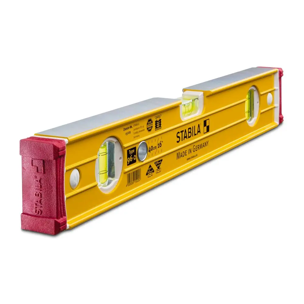 STABILA 400MM LEVEL BOX FRAME RIBBED - TRADE 3 VIAL
