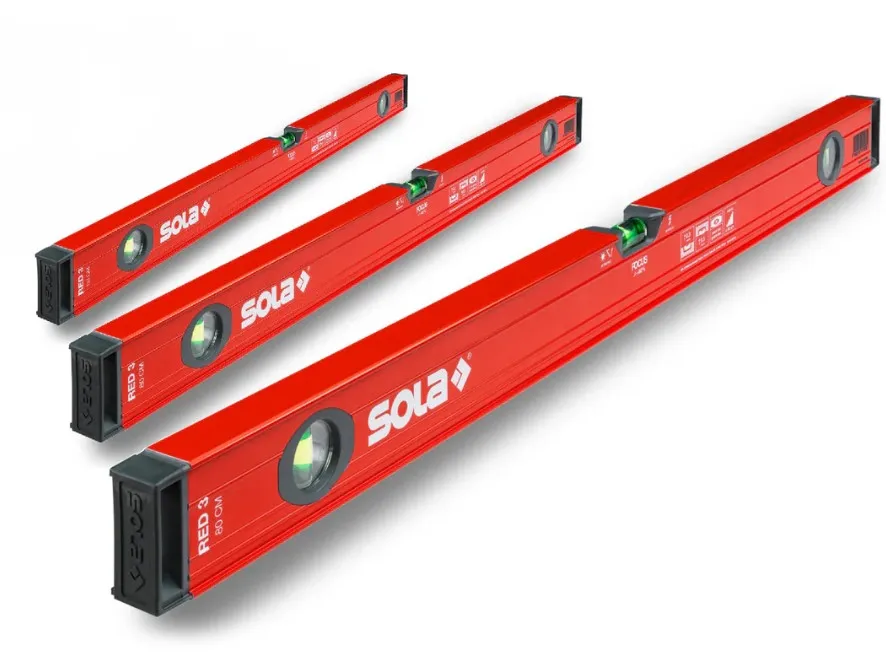 [RED3PK] Sola Red Spirit Level 3 PK- 60cm, 120cm & 180CM