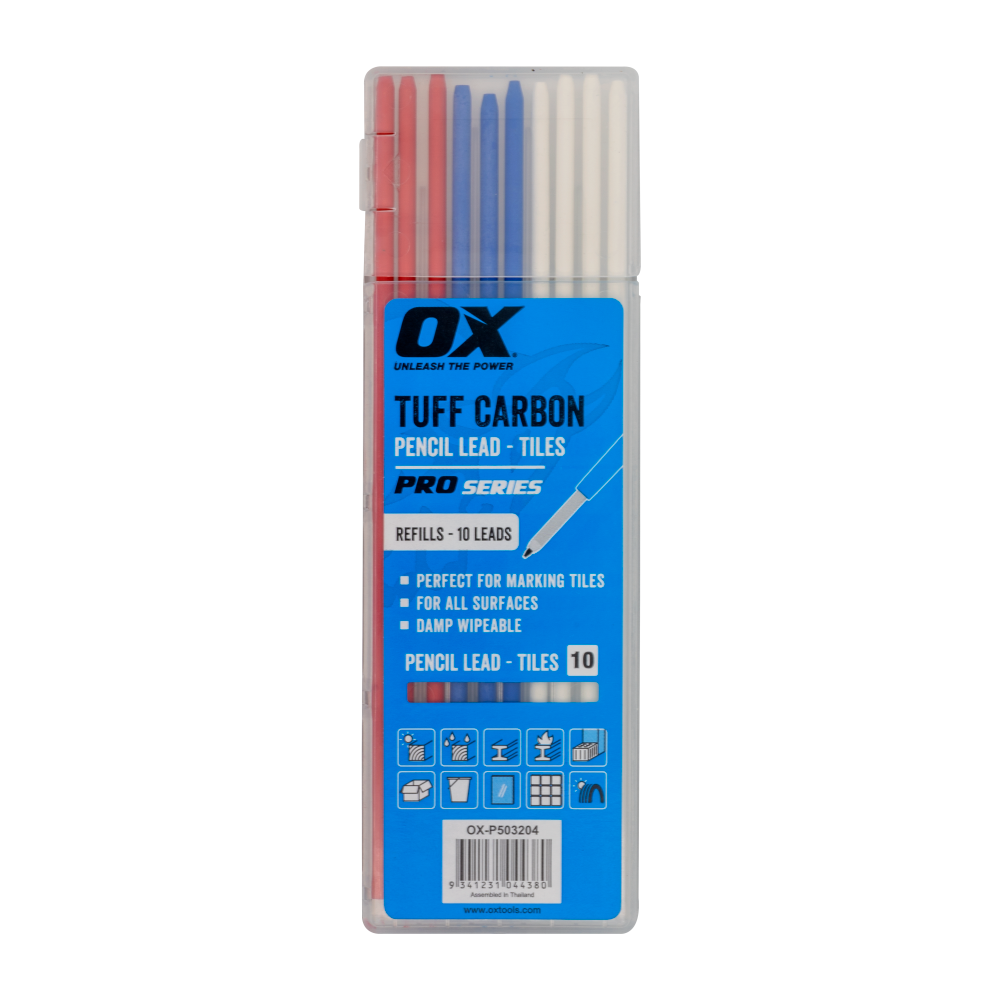 [OX-P503204] OX Tuff Carbon Refills Lead Tiles - 10 Pack