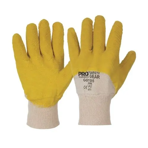 YELLOW GLASS GRIPPER GLOVES