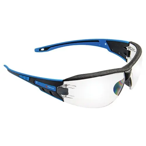 [9500] PROTEUS 1 SAFETY GLASSES CLEAR LENS INTEGRATED BROW DUST GUARD- ANTI-FOG & ANTI-SCRATCH CLEAR LENS