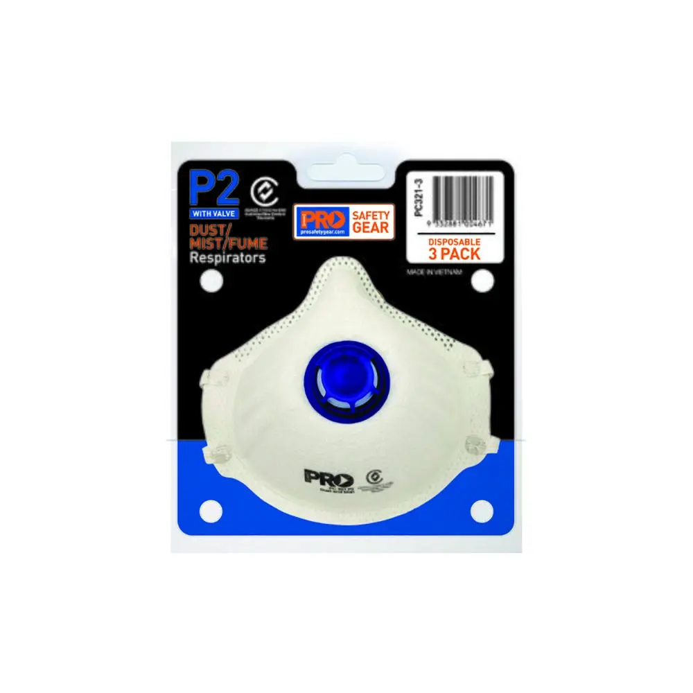 [PC321-3] P2 RESPIRATOR WITH VALVE (3/PACK)