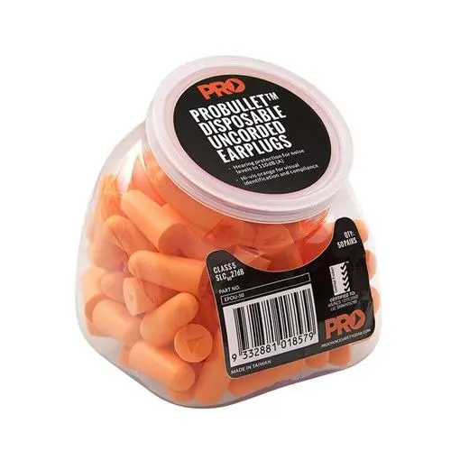 [EPOU-50] PROBULLET Disposable Earplugs 50 Pack Uncorded