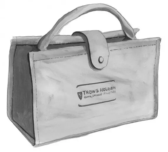 [TOOLBAG/L-SML] Trow & Holden 7IN Square Leather Tool Bag