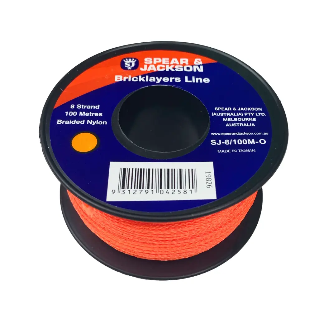 Spear & Jackson 8/100m builders line - ORANGE 