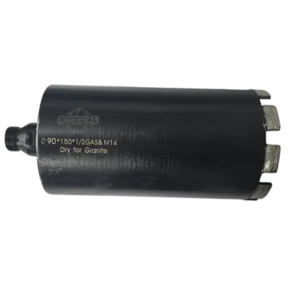 [90CORESTONELONG] 90mm Diamach Longreach Diamond Core Drill 150mm Depth M14 and 1/2 Inch Gas Attachments 