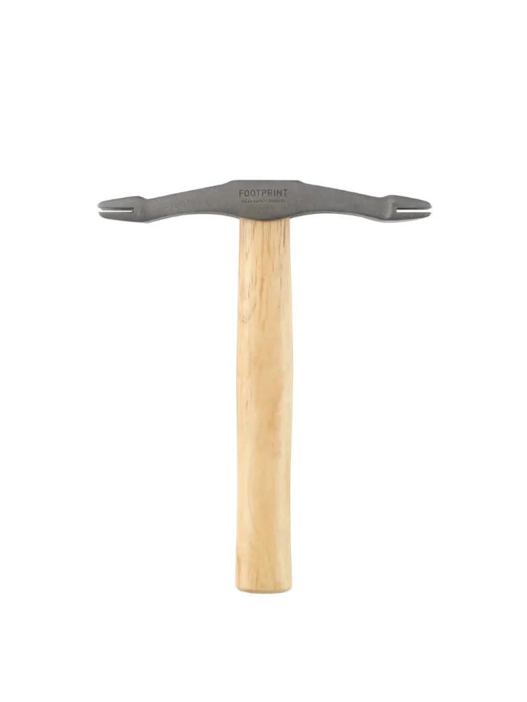 Foot print Double Ended Scutch Hammer, Hickory Handle