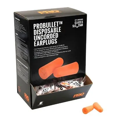 Probullet Disposable Uncorded Earplugs (200 Pairs)