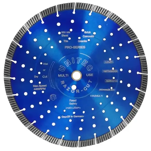 [U-14RZMULTI] Unitec 350mm Razorcut Multi Segmented Diamond Blade