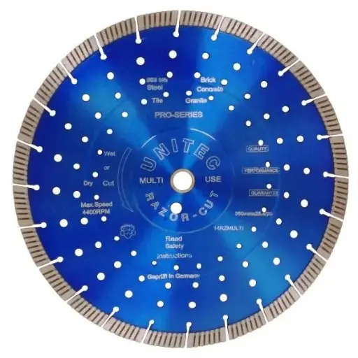[U-7RZMULTI] Unitec 7" 180mm Razorcut Multi Turbo Diamond Blade