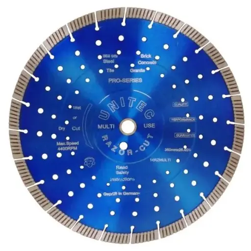 [U-4RZMULTI] Unitec 105mm Razorcut Multi Turbo Diamond Blade