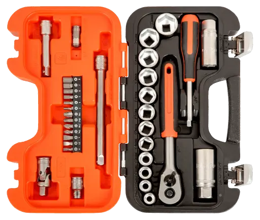 [S330] BAHCO 34Pc Socket Set 1/4" & 3/8"