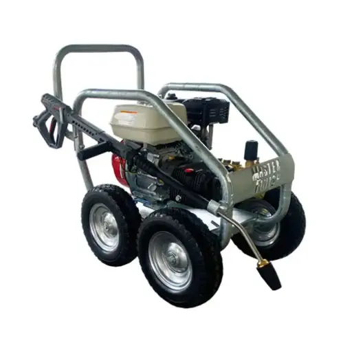[MFPW3000-HD] MasterFinish 3000PSI 11.9LPM - Turbo Nozzle - 10M Hose - Honda GX200 - Galvanised Frame.