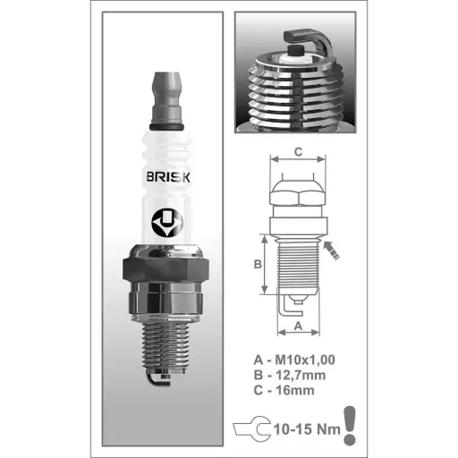 [NAR17C REGULAR] BRISK NAR17C SUPER SPARK PLUG