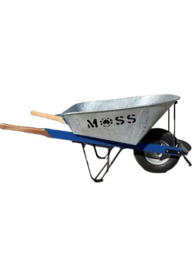 [GALWW] Moss Galvanised Wheelbarrow Wide Wheel